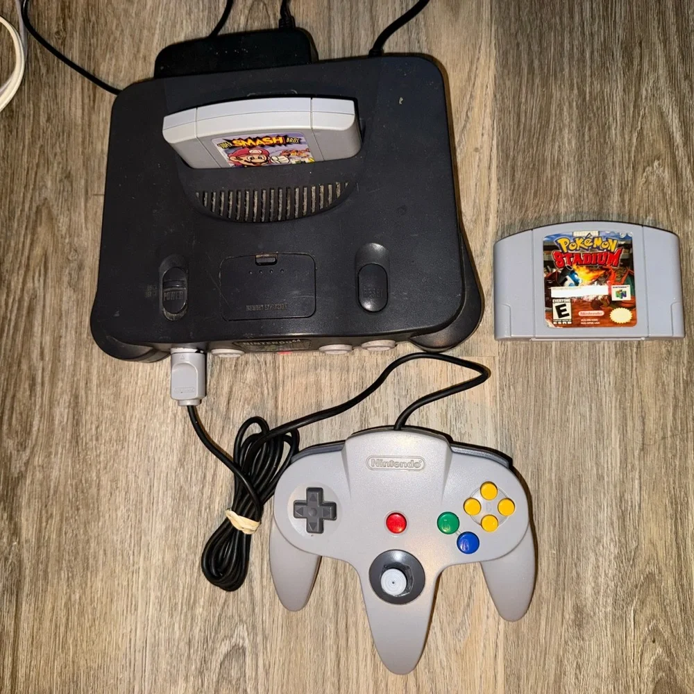 Nintendo Black and Gray Console with Iconic Design